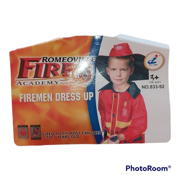 Romeoville Fire Academy Firemen costume, size 3 to 7 years old, unisex, EUC - Picture 3 of 8